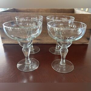 Vintage 1990s LIBBEY Martello Margarita Glasses Set of 4 Discontinued Barware